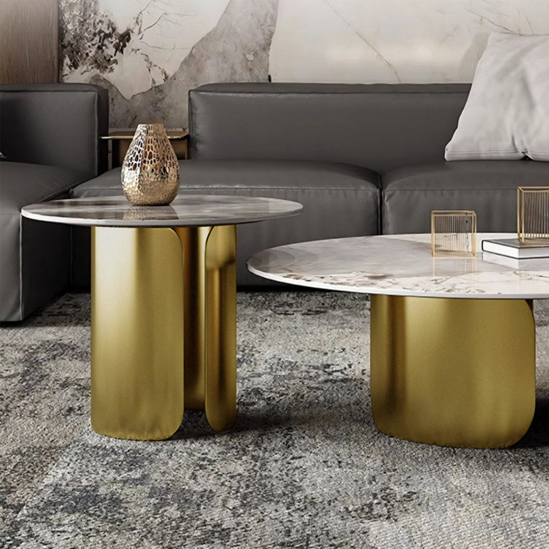 Aurora Gold Nesting Coffee Table Set, Sintered Stone-Rit Concept-Rit Concept