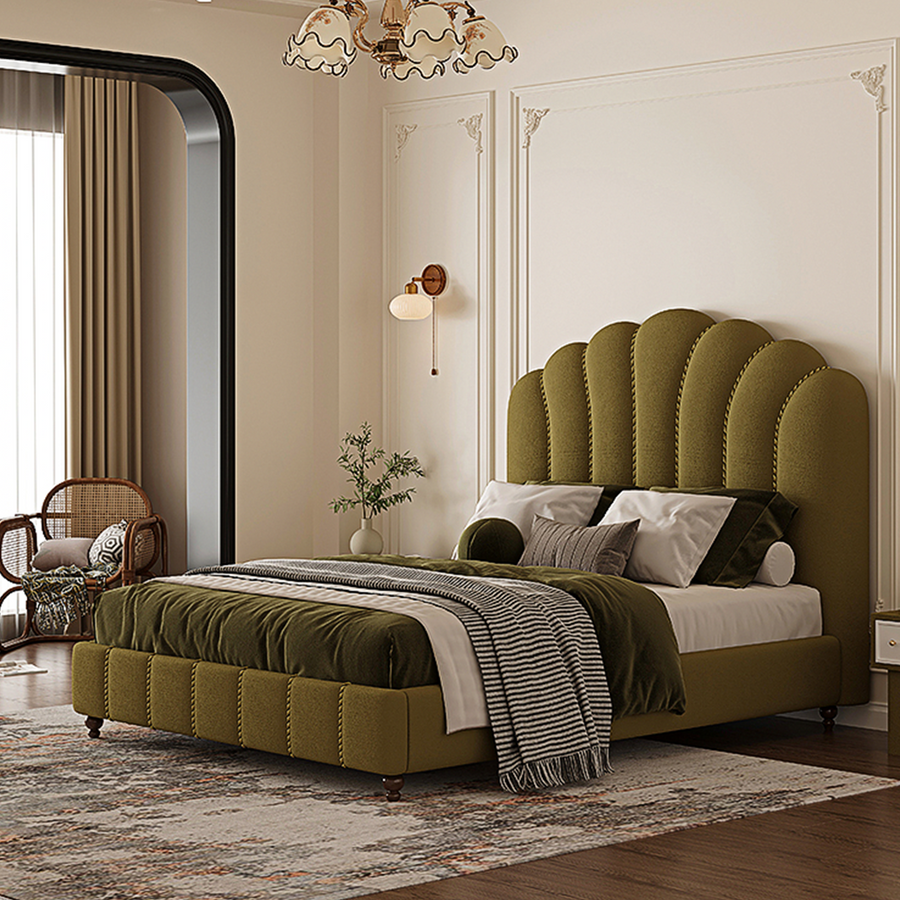 Leocadia King Size Bed, Super King Size Bed, Velvet in a modern UK home