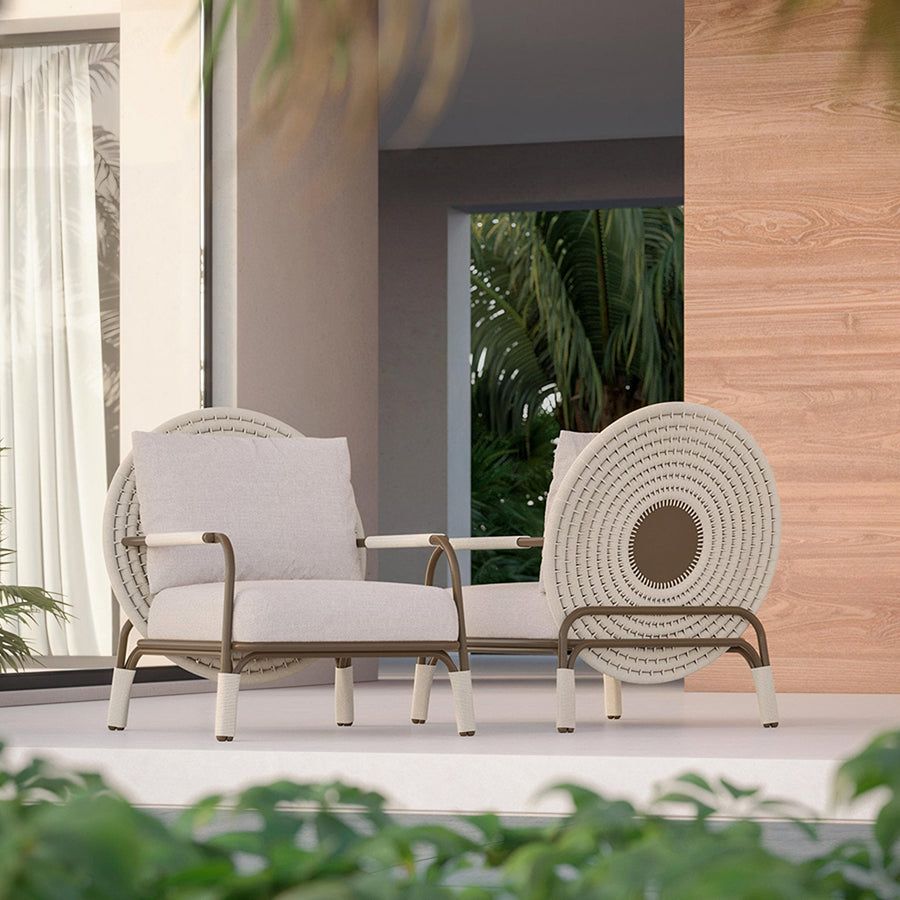 Hodge Outdoor Lounge Chair, Rattan