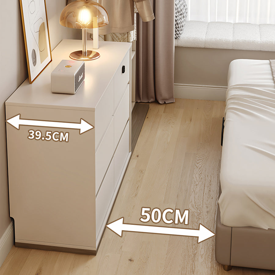 Hiroshi Coat Rack With Storage, Wardrobe With Coat Stand - tan bedroom wardrobe