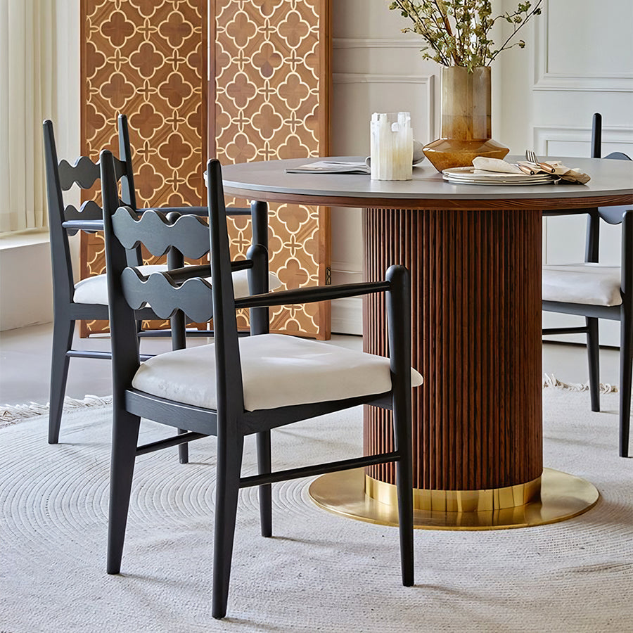 Jiro Dining Chair With Arms, Sold Wood in a modern UK home