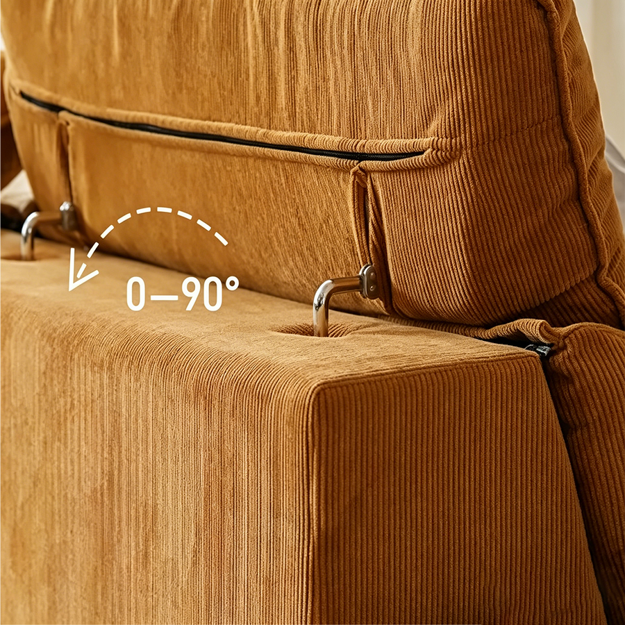 Rodríguez Two Seater, Three Seater, Four Seater Corduroy Sofa, Green, Ash Wood compact living room seating idea