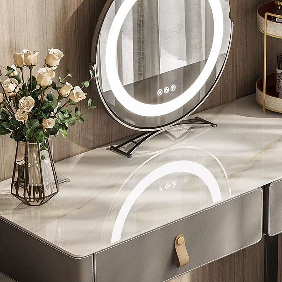 Hall Dressing Table With LED Mirror room setting for TV storage