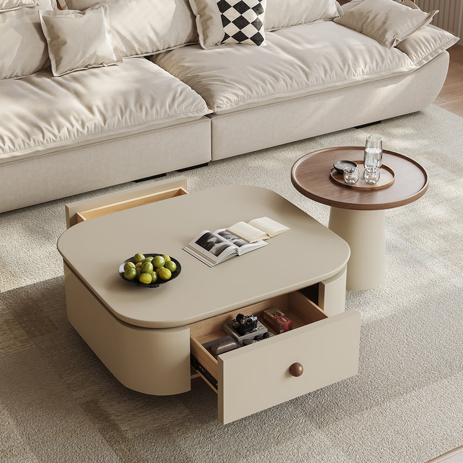 Meer Rectangle Coffee Table Set With Storage in a modern UK home