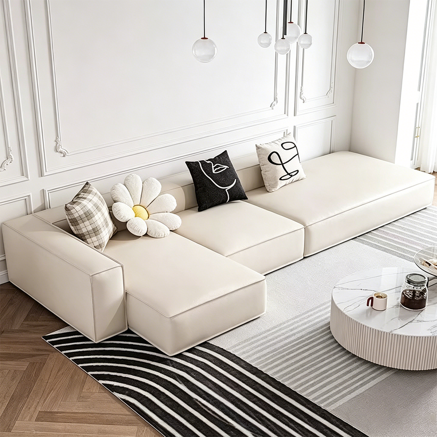 Milton Two Seater Sofa, Four Seater Corner Sofa, Leathaire side view and sofa proportion