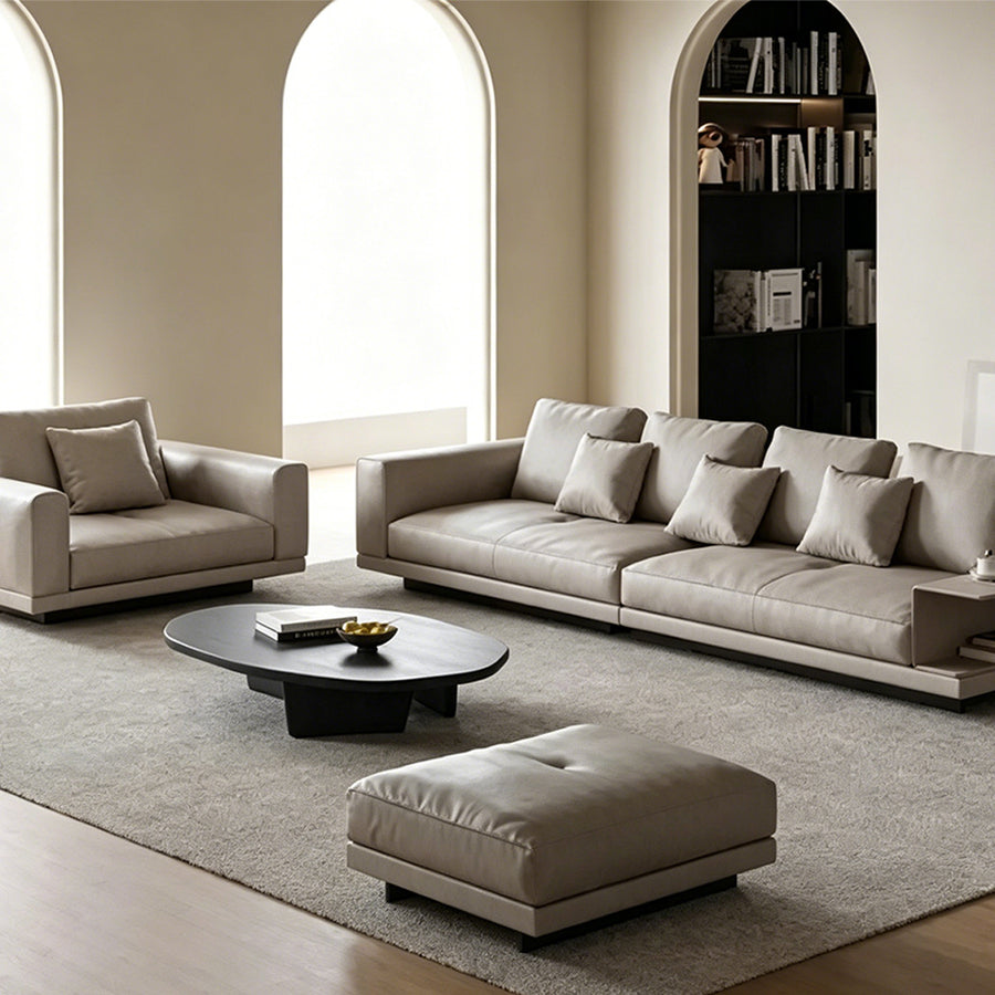 Abby Two Seater, Three Seater, Four Seater Sofa, With Storage Grey side view and sofa proportion