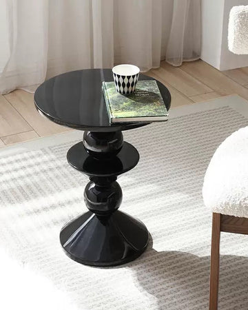 Boris Candied Black Side Table, MDF & FRP