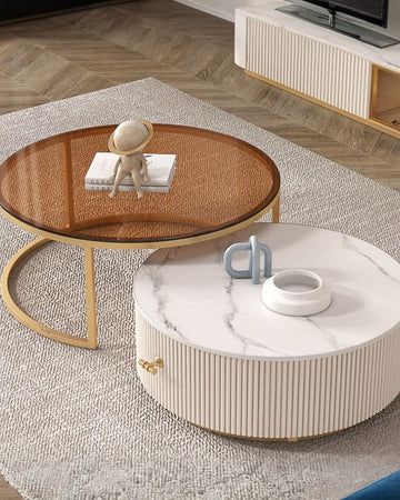 Anastasia Nesting Coffee Table, Glass