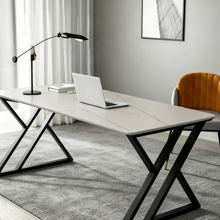 Simon Office Desk, Sintered Stone