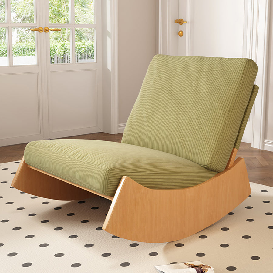 Anaya Rocking Chair, Corduroy & Wood - accent chair