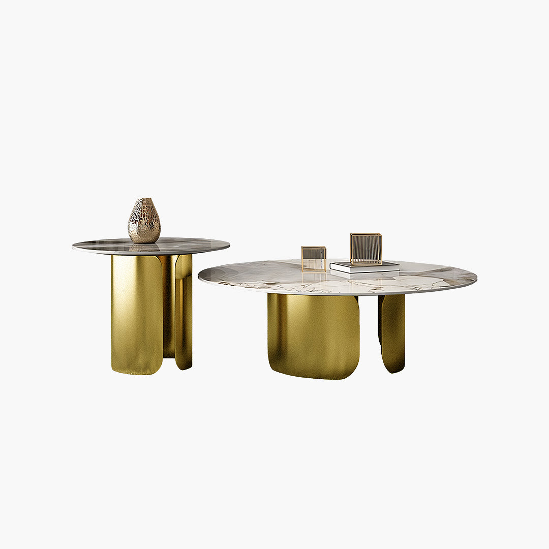 Aurora Gold Nesting Coffee Table Set, Sintered Stone-Rit Concept-Rit Concept