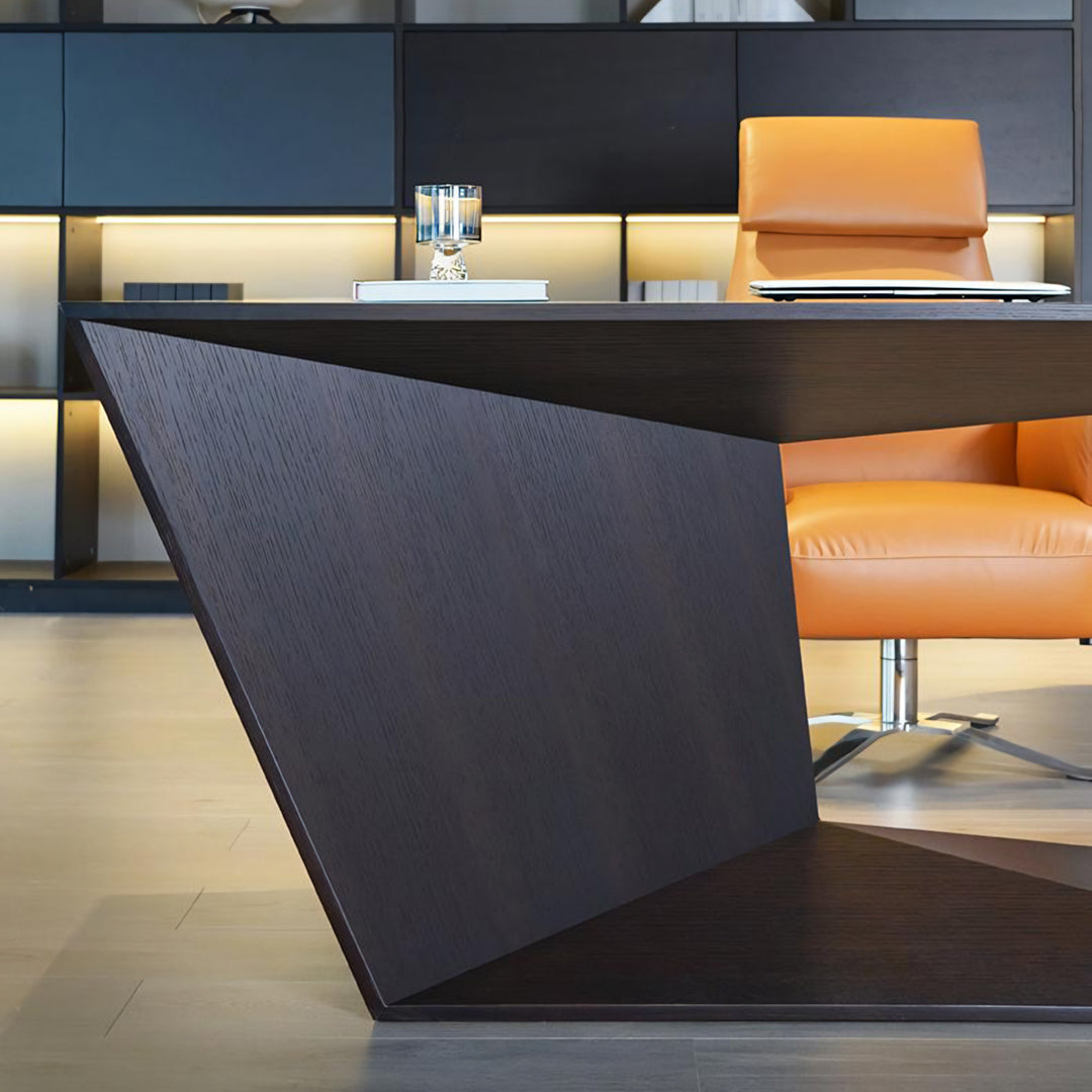 Tariq Modern Office Desk For Home, Black Wood-Rit Concept-Rit Concept