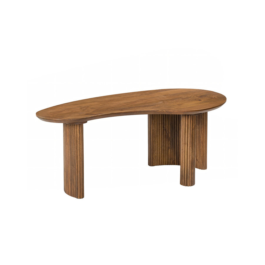 Aragon Curved Wood Coffee Table - modern coffee table