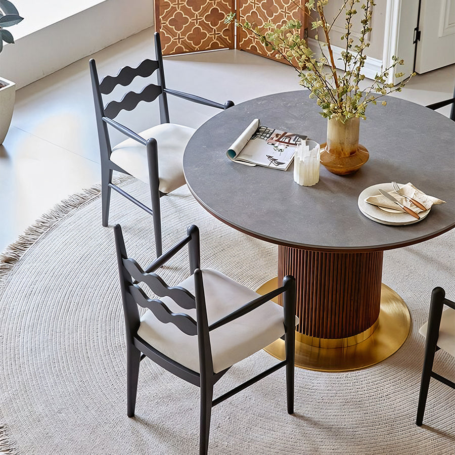 Jiro Dining Chair With Arms, Sold Wood - wooden dining chairs