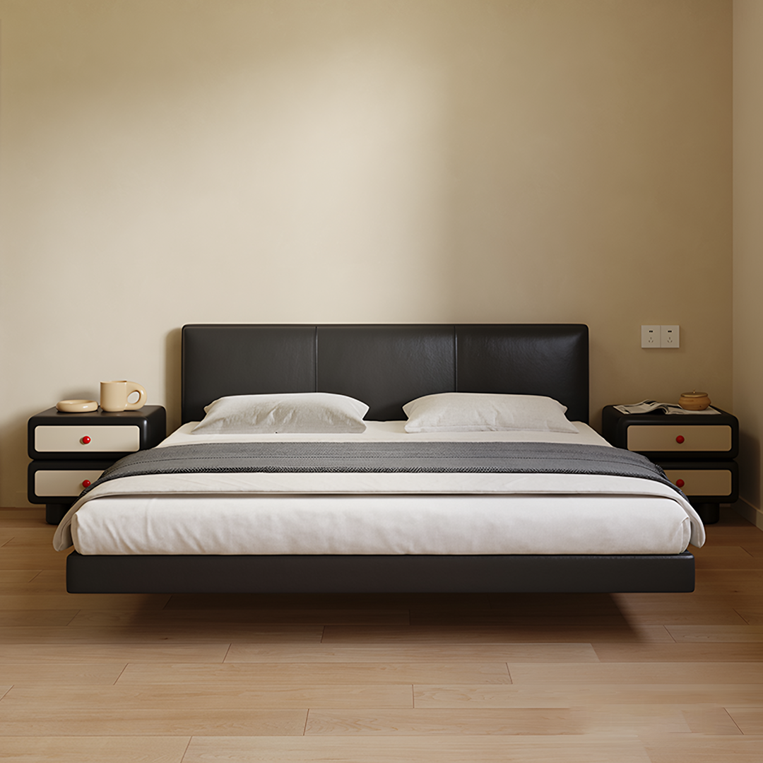 Alicia Wood Bedside Table, Cream-Rit Concept-Rit Concept