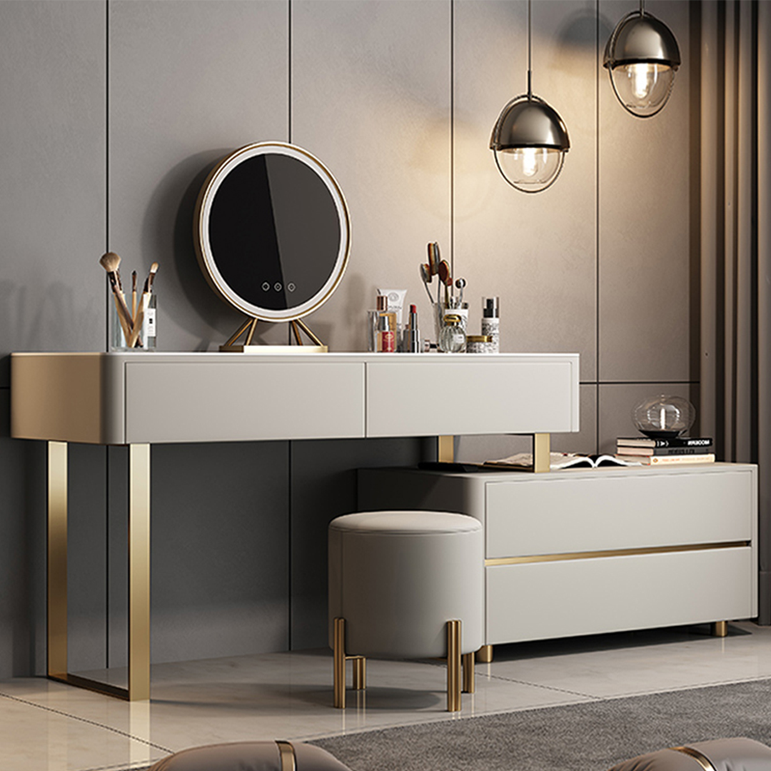Hastings Corner Dressing Table With Sideboard & Mirror-Rit Concept-Rit Concept