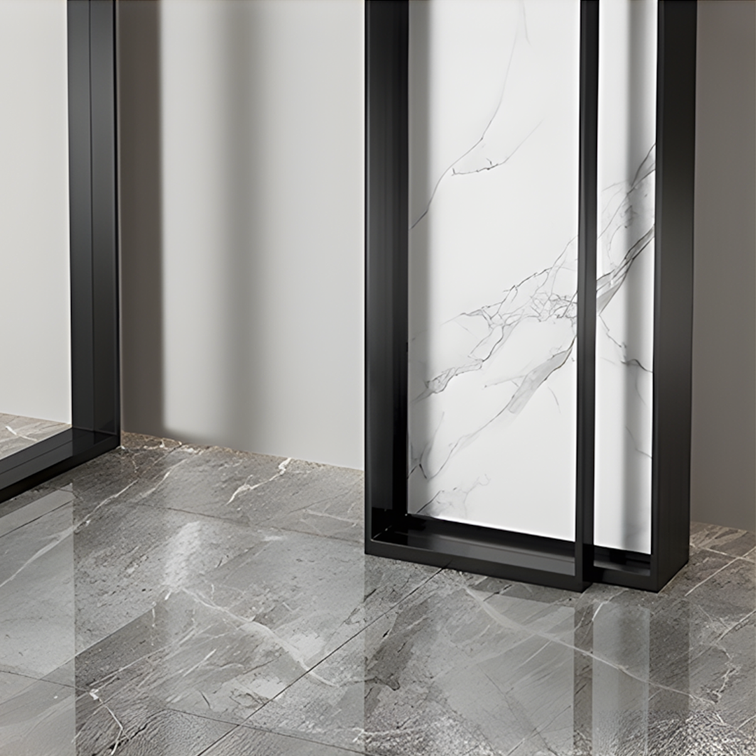 Huli Metal Modern Console Table, Black & White-Rit Concept-Rit Concept