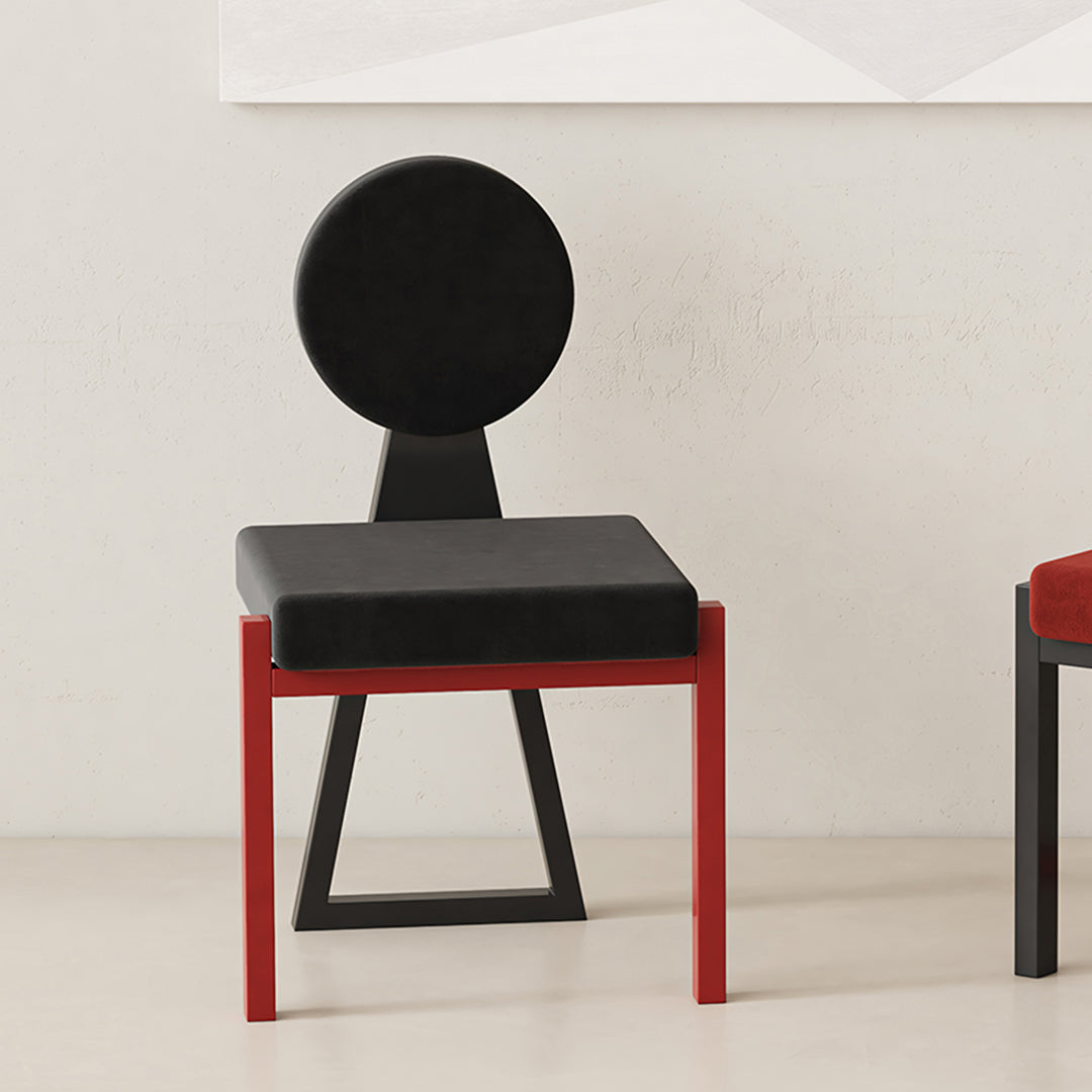 Adetokunbo Accent Dining Chair, Black & Red