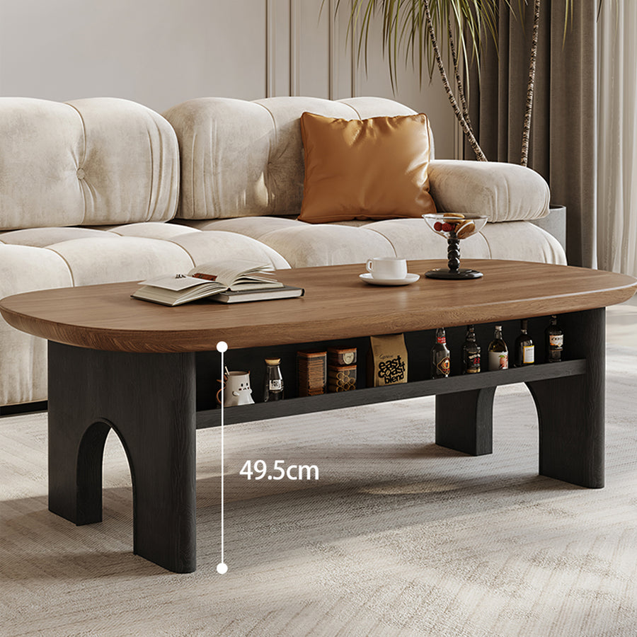 Knight Coffee Table With Storage, Wood, Oval styled for knight oval coffee table