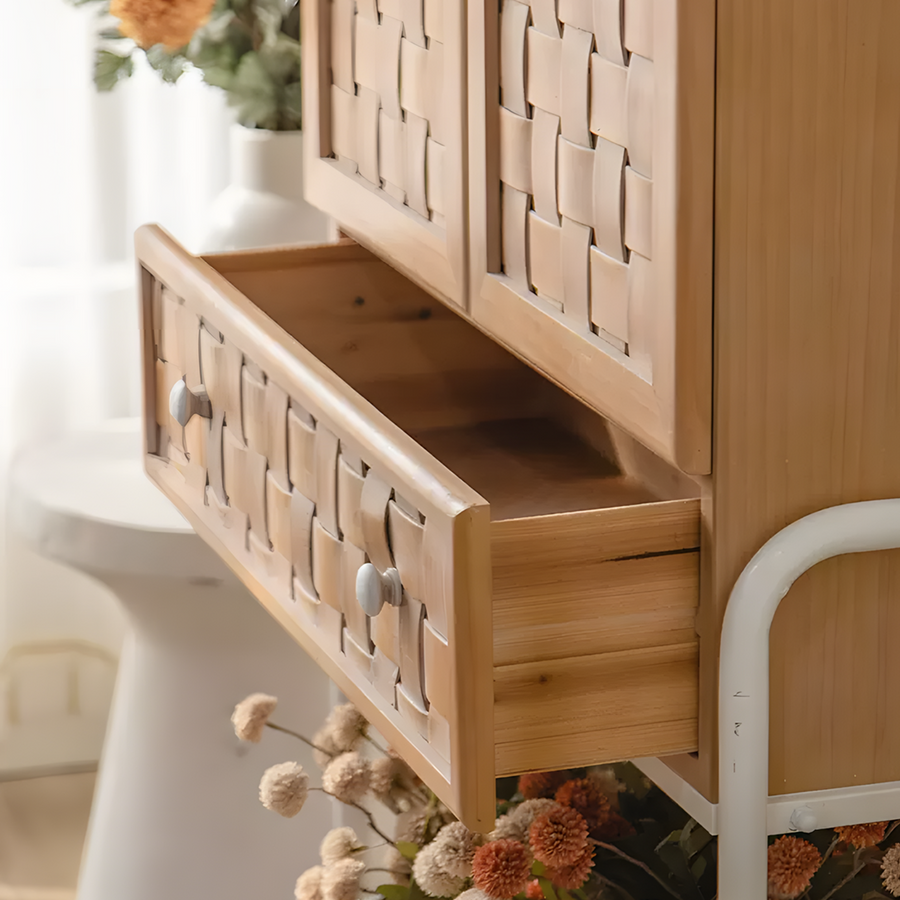 Eris Wooden Sideboard, Solid Wood - oak storage sideboard
