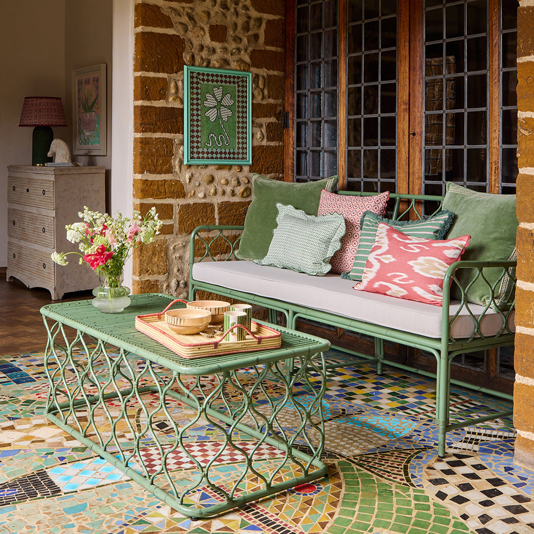 Rizzo Garden Outdoor Sofa Set, Green