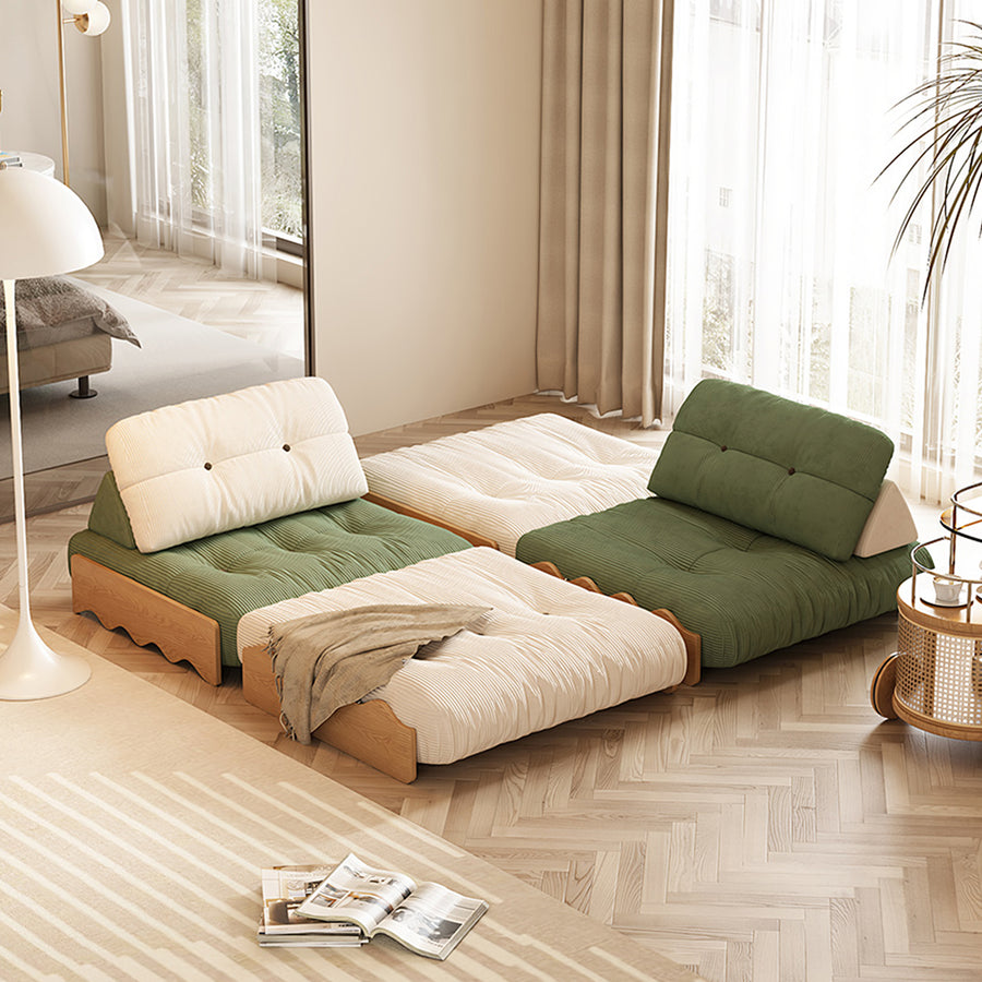 Rachman Sleeper Armchair, Single Seater Bed, Cream detail view for for living room