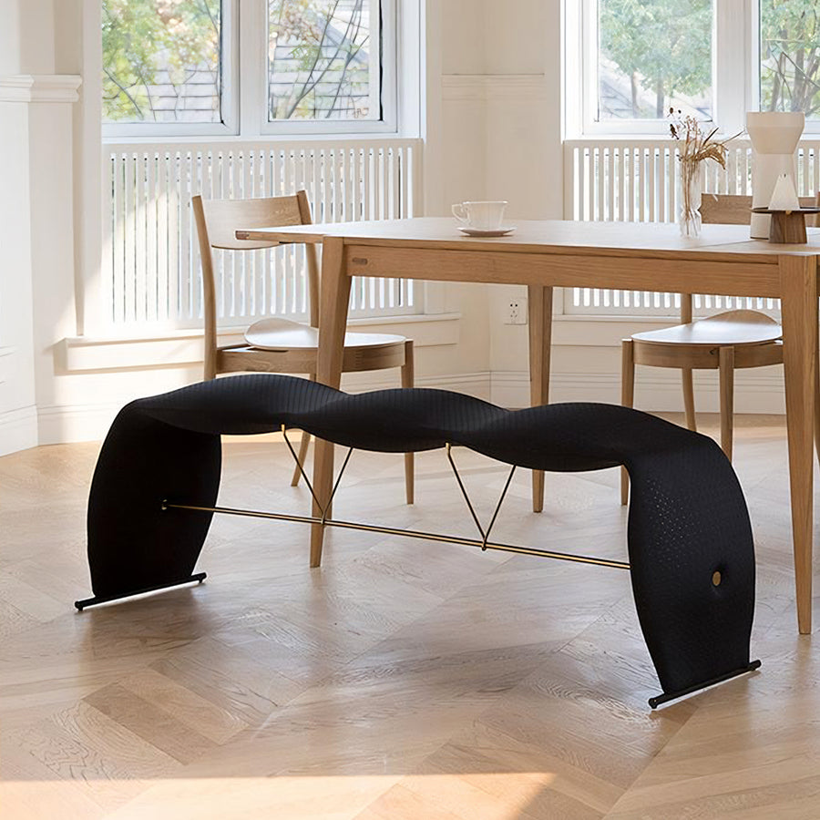 Pineda Bench styled for footstool for living room