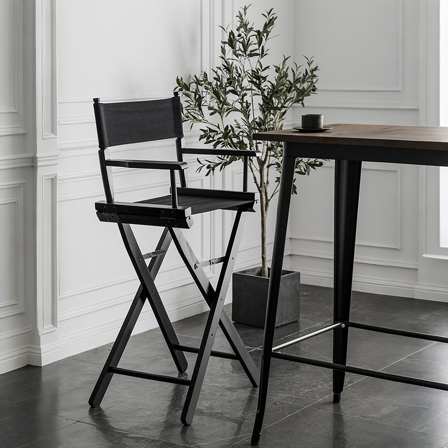Rivas Foldable Bar Stool, Canvas - modern accent chair