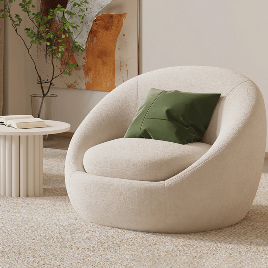 Watanabe Round Lounge Chair, Green Or White - accent chair
