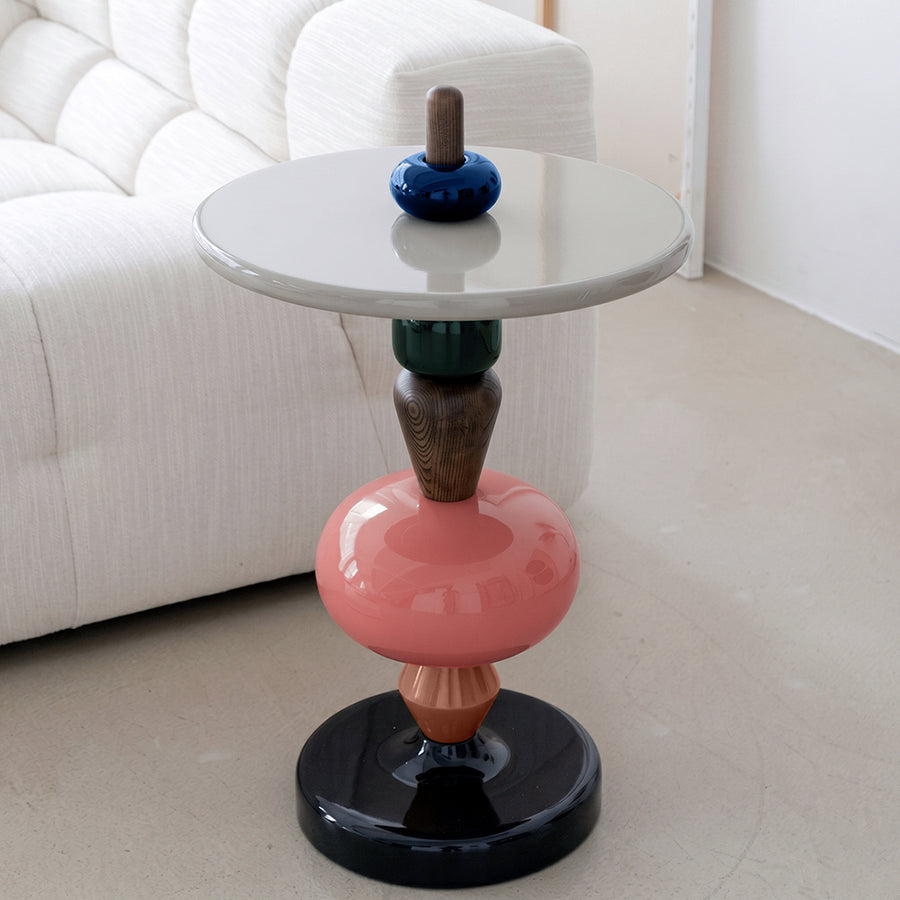 Aspasia Side Table, Ash wood in a modern UK home