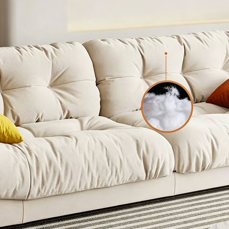 Hudson Soft Two Seater, Three Seater, Four Seater Sofa upholstery and cushion detail