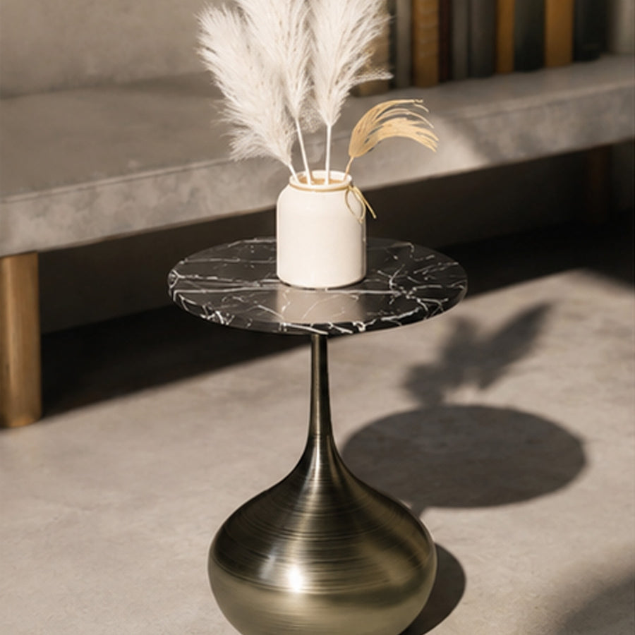 Geoff Side Table, Marble Effect