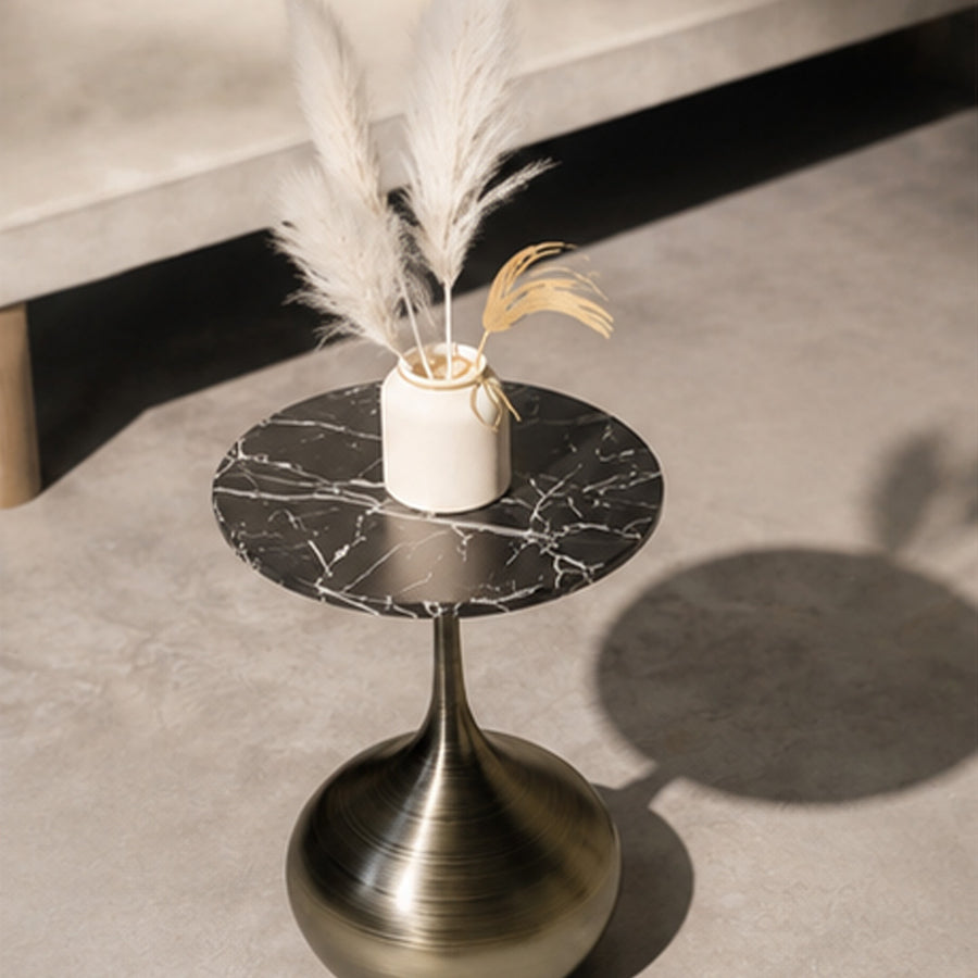 Geoff Side Table, Marble Effect