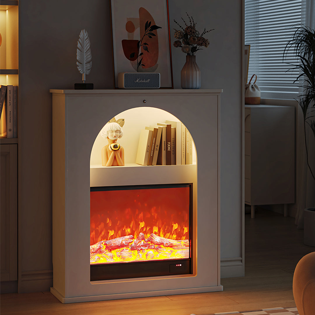 Slimline Console Table With LED Light And Fake Fireplace-Rit Concept-Rit Concept