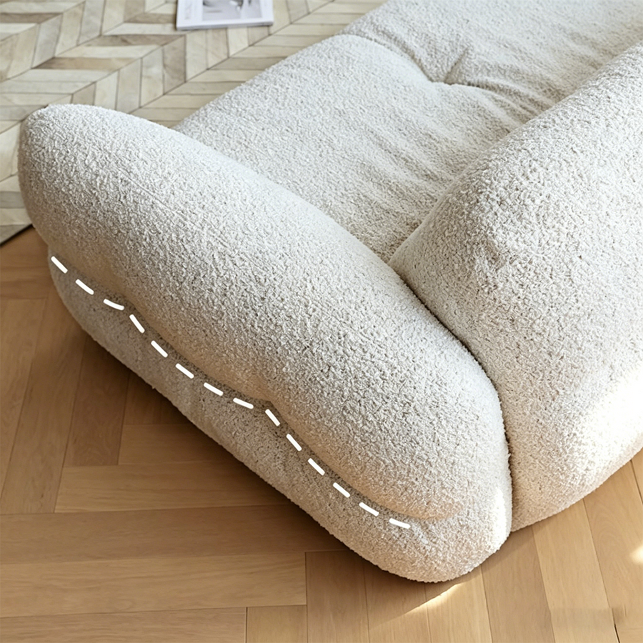 Hilda Two Seater,Three Seater Sofa, Boucle, Off White product image 7