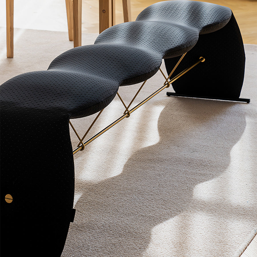 Pineda Bench detail view for footstool UK