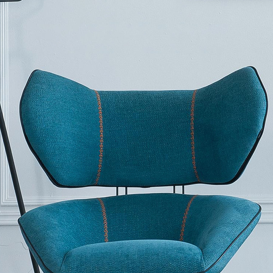 Gallo Swivel Lounge Chair With Footstool, Blue styled for armchair for living room