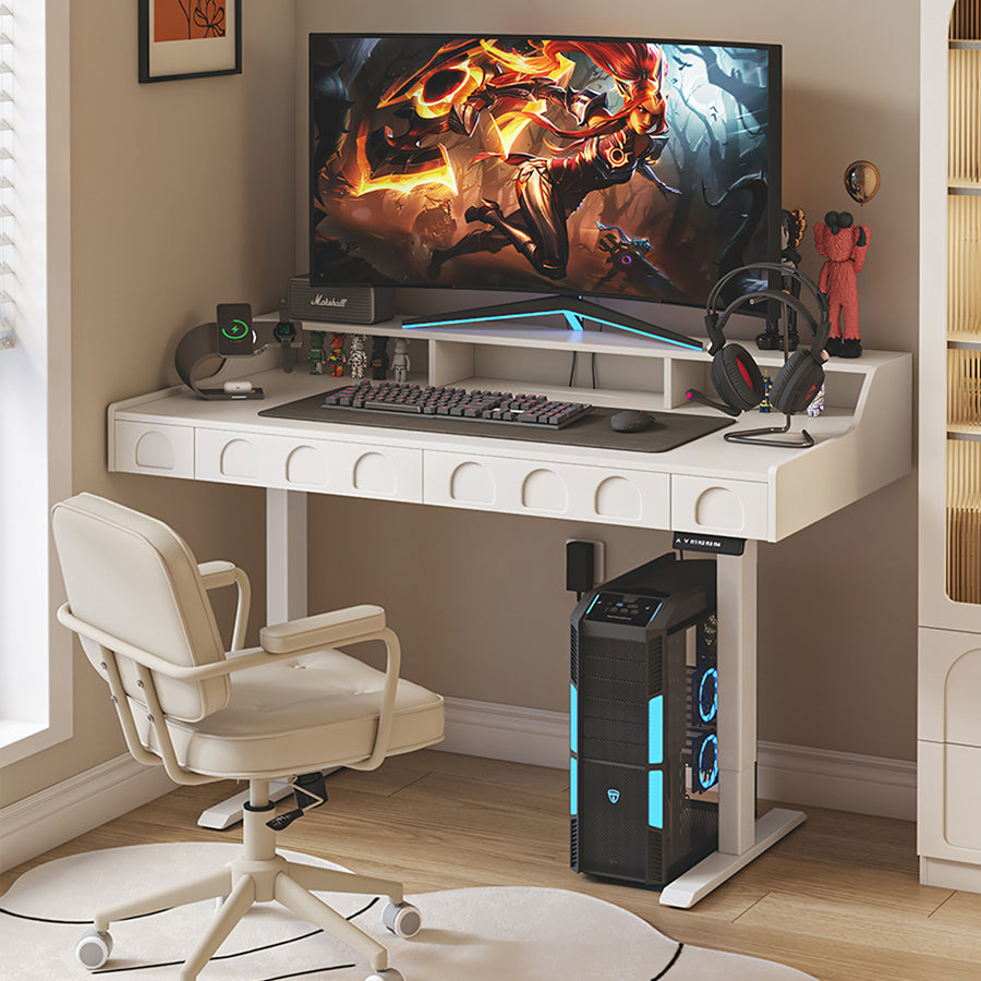 Freya Smart Standing Office Desk, Up And Down, Electric Height Adjustable styled for home office desk UK