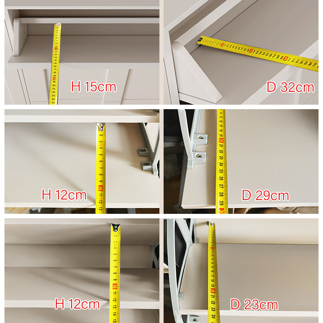 Emilio Slimline Shoe Storage For Hallway, Cream-Rit Concept-Rit Concept