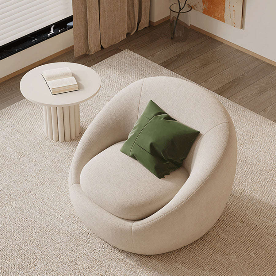 Watanabe Round Lounge Chair, Green Or White styled for armchair for living room