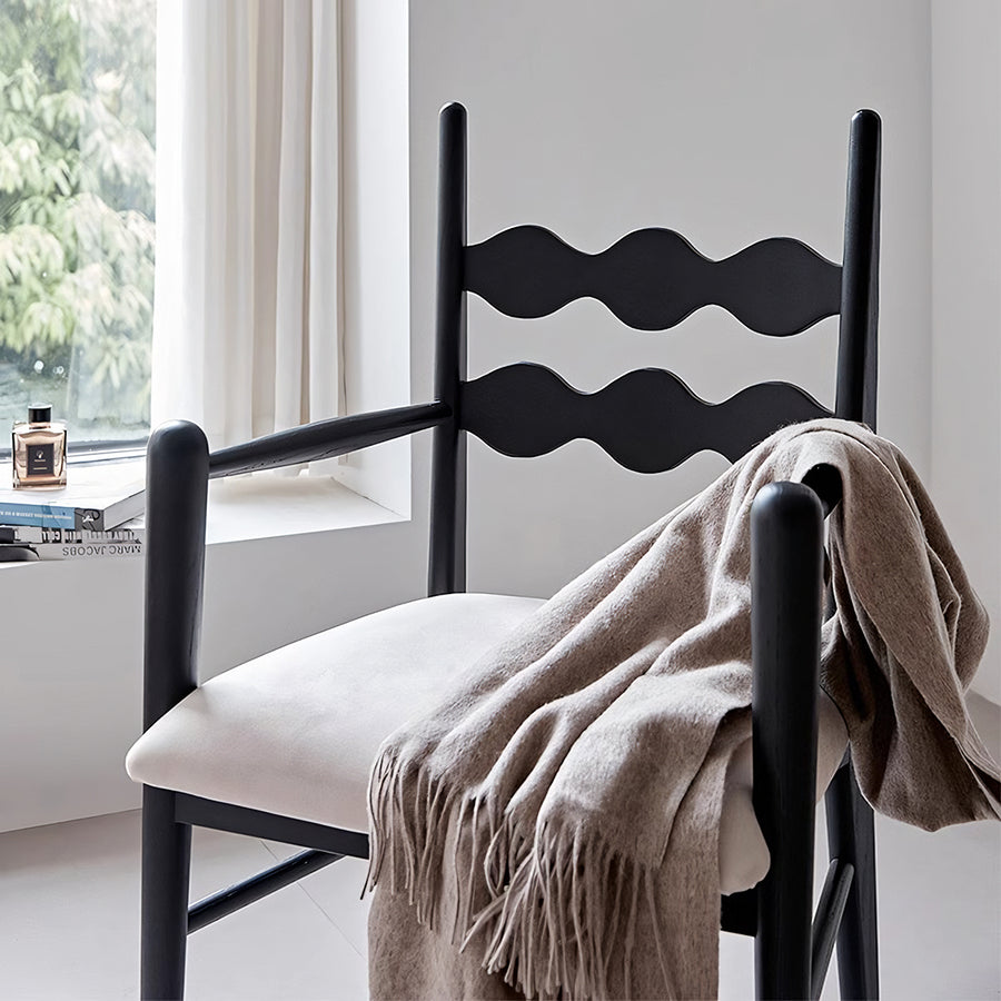 Jiro Dining Chair With Arms, Sold Wood styled for modern dining chairs UK