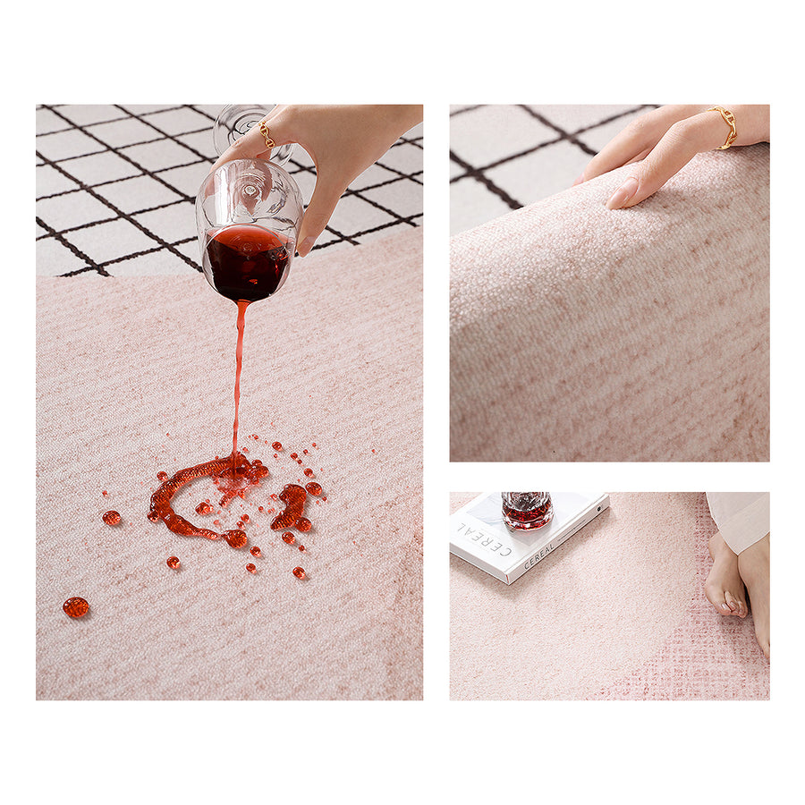 Nova Topo Blush Rug, Various Styles Available styled for patterned area rug