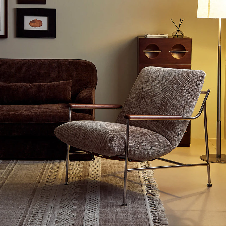 Orozco Lounge Chair With Ottoman, Chenille styled for armchair for living room