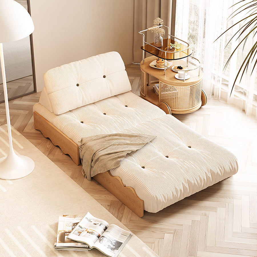 Rachman Sleeper Armchair, Single Seater Bed, Cream styled for for living room
