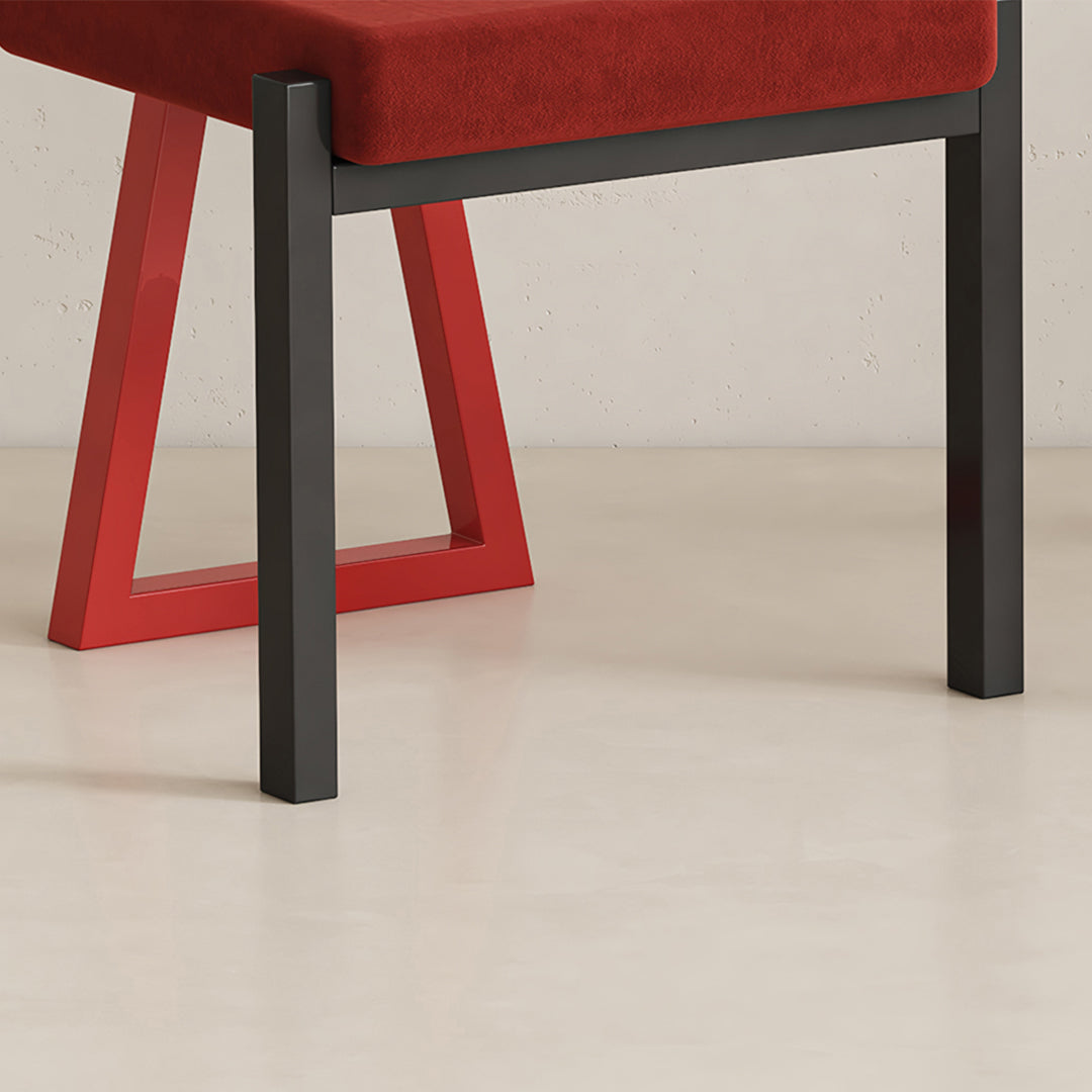 Adetokunbo Accent Dining Chair, Black & Red