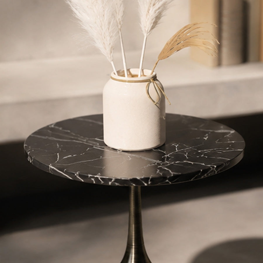 Geoff Side Table, Marble Effect