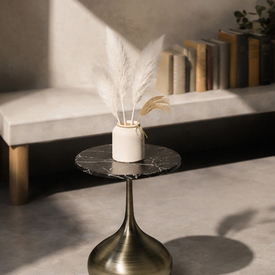 Geoff Side Table, Marble Effect