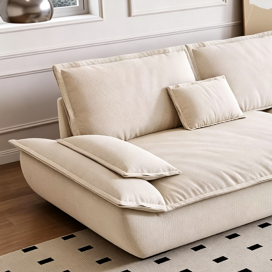 Rowan Two Seater & Three Seater Sofa, Cotton Linen compact living room seating idea