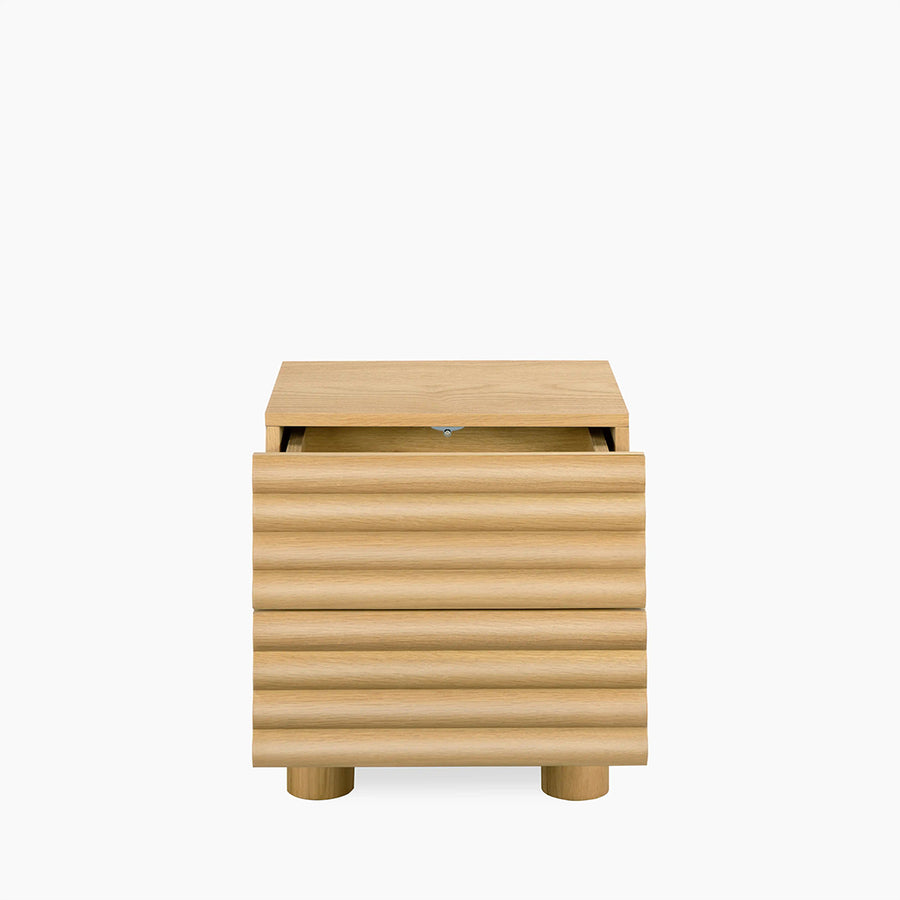 DiGiovanni 2 Drawer Bedside Table, Wood in a modern UK home