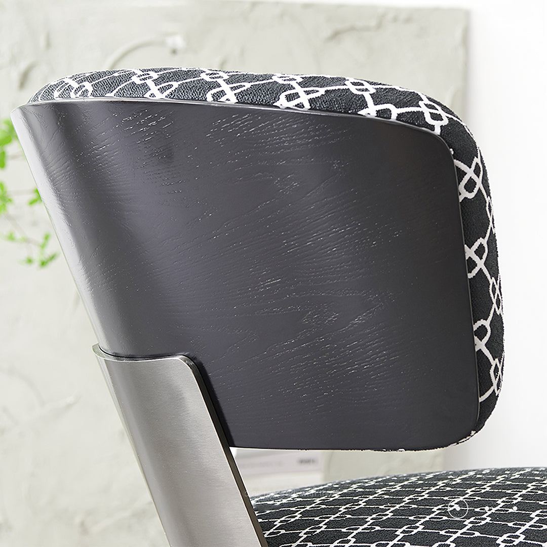 Nascimento Patterned Accent Chair, Black-Rit Concept-Rit Concept
